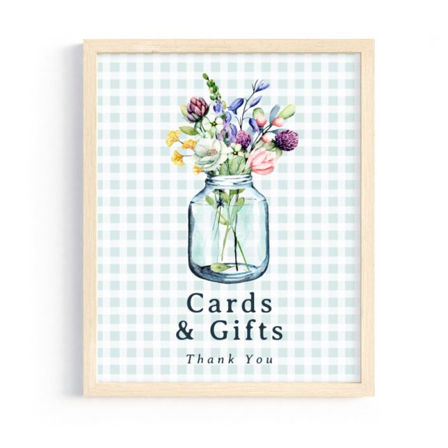 Cards & Gifts Sign Rustic Wildlflower Mason Jar Poster (Skapare uppladdad)