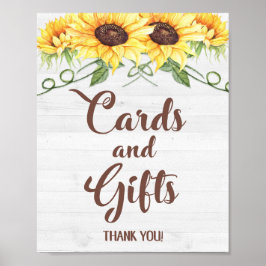 Cards & GIFTS Sunblommor Party-tecken Poster
