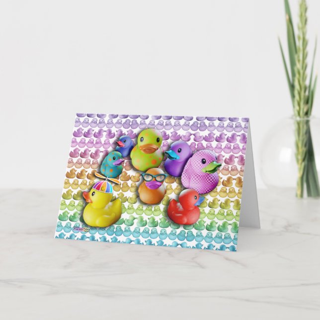 CARDS - Rubber Duckies Pop Art Kort (Framsida)