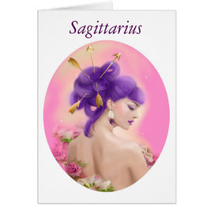 Cards Sagittarius zodiac Hälsningskort
