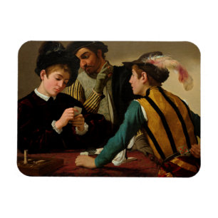 Cardsharps, 1595 av Caravaggio Magnet