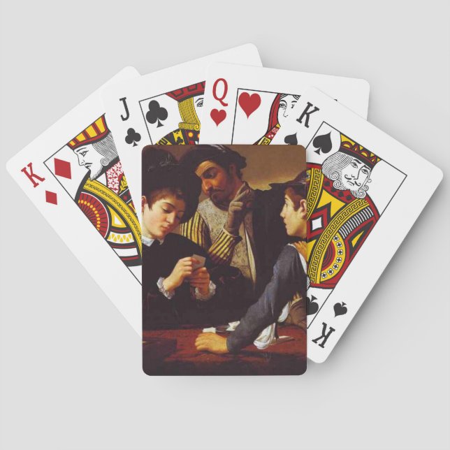Cardsharps av Caravaggio-spelkort Spel Kort (Baksidan)