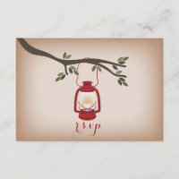 Cardstock Inspired Red Camping Lantern OSA