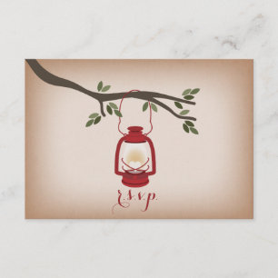 Cardstock Inspired Red Camping Lantern OSA Kort