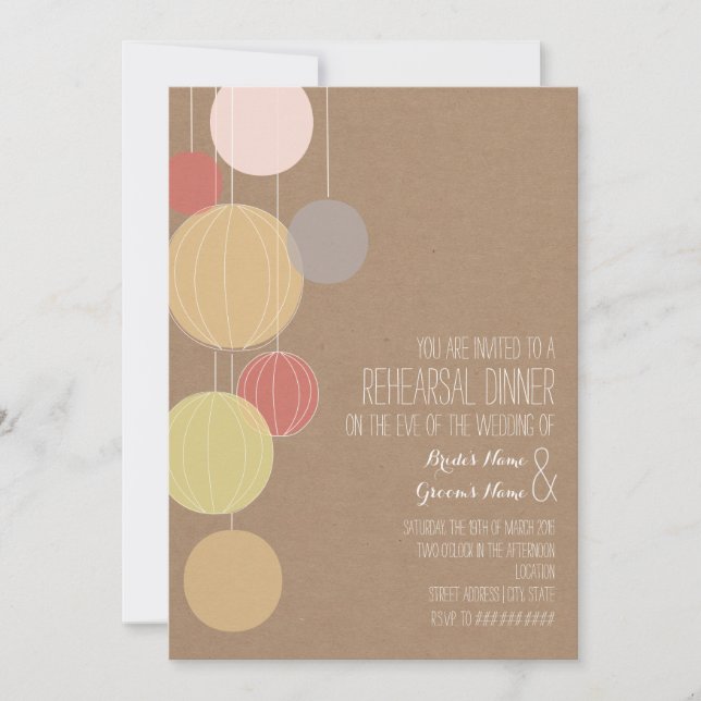 Cardstock inspirerad repetition för färgrika inbjudningar (Framsida)