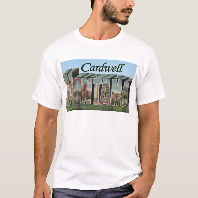 Cardwell Montana - stora brevplatser Tee (Framsida)