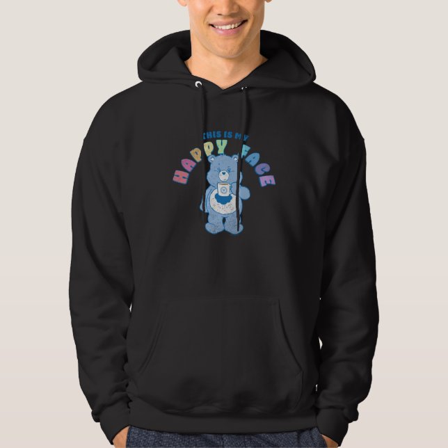 Care Bears This Is My Happy Face Coffee Grumpy Bea Hoodie (Framsida)