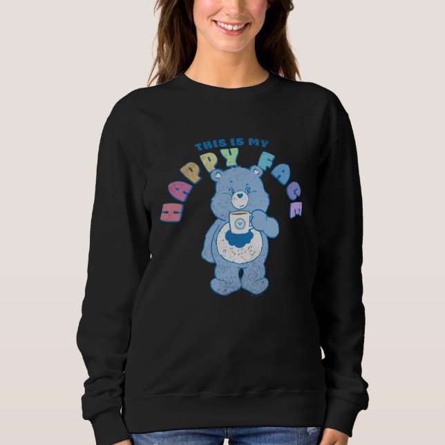 Care Bears This Is My Happy Face Coffee Grumpy Bea T Shirt (Framsida)