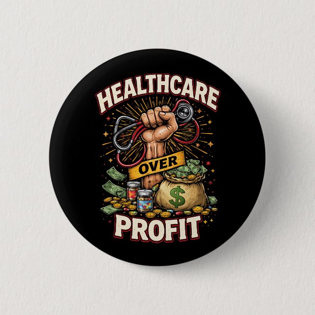 Care Before Profit Knapp (Framsida)