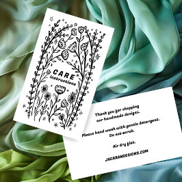 CARE-INSTRUKTIONER Cute Elegant Wildblomma Ram Visitkort