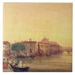 Careenagen, Bridgetown, Barbados, c.1848 Kakelplatta