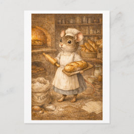 Career Mouse as Baker Vykort