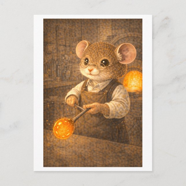 Career Mouse as Glass Blower Vykort (Framsida)
