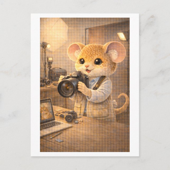 Career Mouse as Photographer Vykort (Framsida)