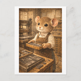 Career Mouse as Printer Vykort