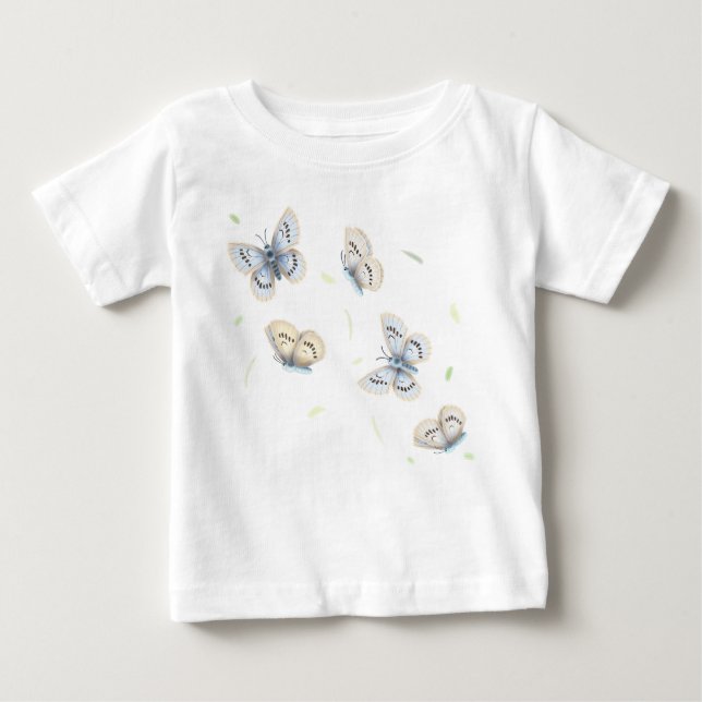 Carefree Butterflies in Flight T Shirt (Framsida)