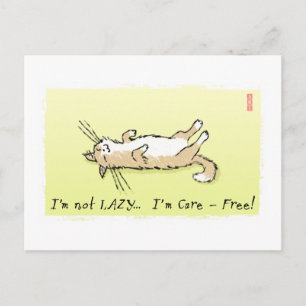 Carefree Cat Vykort