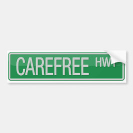 Carefree huvudvägvägmärke bildekal