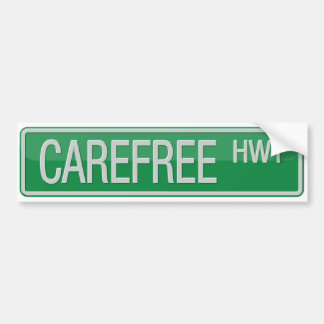Carefree huvudvägvägmärke bildekal