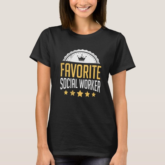 Caregister Du är min favoritarbetare i social T Shirt (Framsida)
