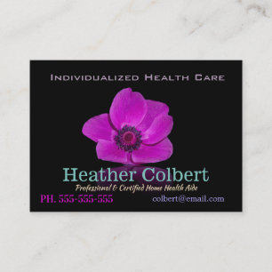 Caregiver Anome Blommigt Friendly Visitkort