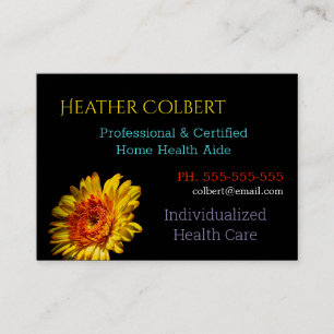 Caregiver Cheerful Flower Lycklig Professionell Bu Visitkort