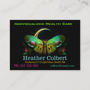 Caregiver Flutter Butterfly Trusting Professionell Visitkort