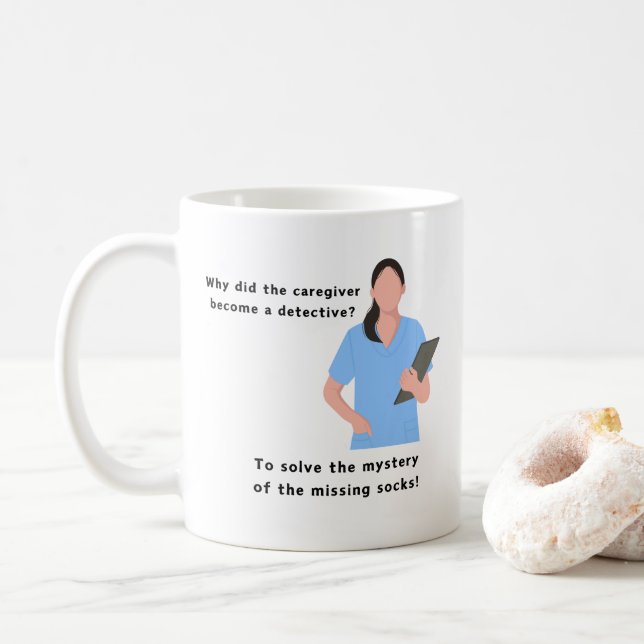 Caregiver Funny mug, uppskattning Kaffemugg (Med munk)