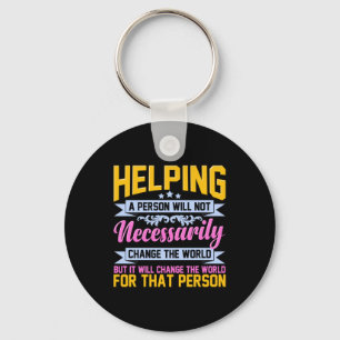 Caregiver Helping Person Healthcare Worker Nurse C Nyckelring