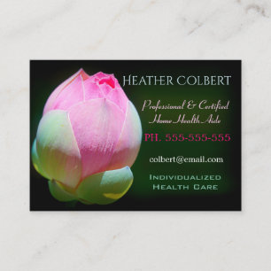 Caregiver Lotus Bulb Flower Lycklig Professionell Visitkort