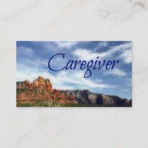 Caregiver Scenia Desert-bakgrund Visitkort