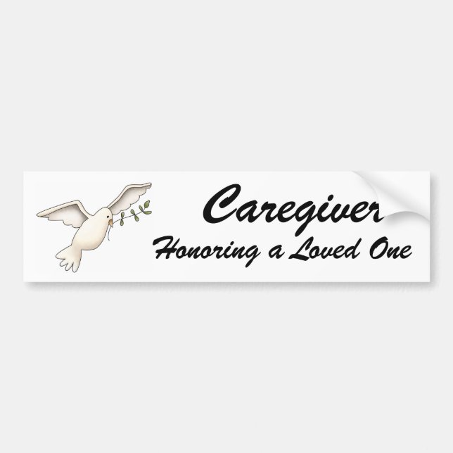 Caregiver som hedrar älskad, bildekal (Framsidan)