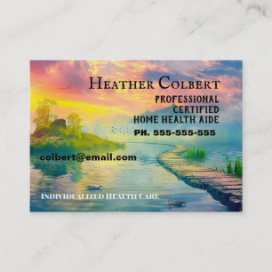 Caregiver Sunset Tranquil Peace Professionell Visitkort