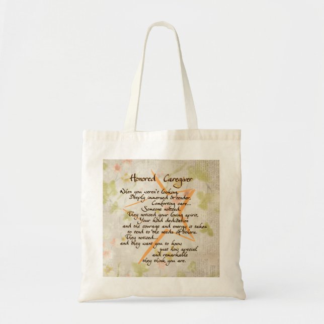 Caregiver Tote Bag Tygkasse (Framsidan)