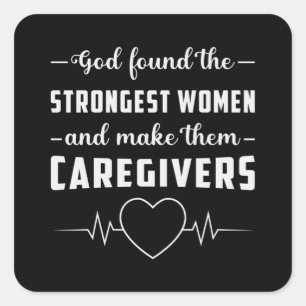Caregivers Caregiver Nurse Nursing Care Funny Gift Fyrkantigt Klistermärke