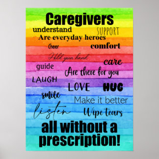 Caregivers Rainbow Poster