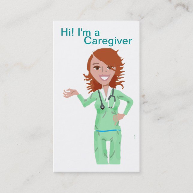 Caregivervisitkortmall Visitkort (Framsida)