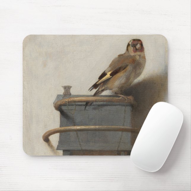 Carel Fabritius, Goldfinch - 17:e C. Fine Art Musmatta (Med mus)