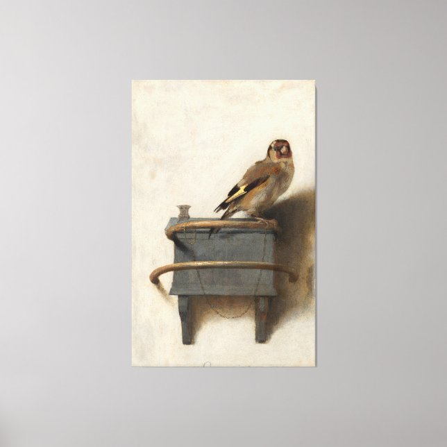 Carel Fabritius - Goldfinch Canvastryck (Framsida)