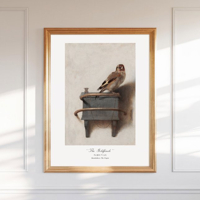 Carel Fabritius Goldfinch Dutch 1654 Fine Art Poster (Skapare uppladdad)