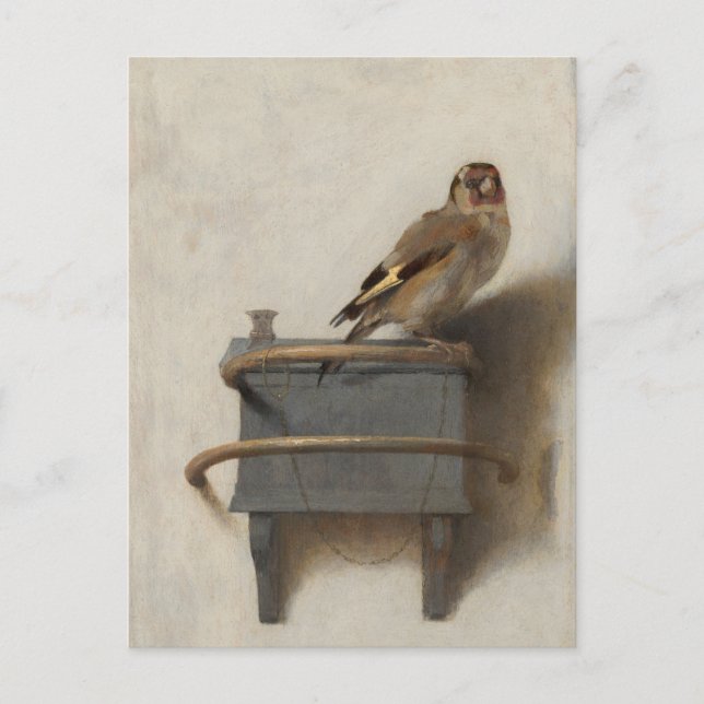 Carel Fabritius, Stegligan - 1600-tals finkonst  Vykort (Framsida)