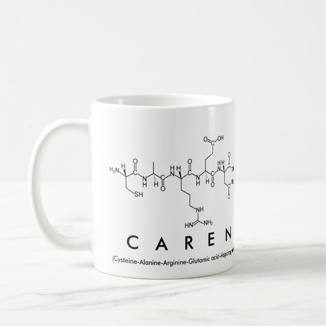 Caren peptide namn mugg (Vänster)