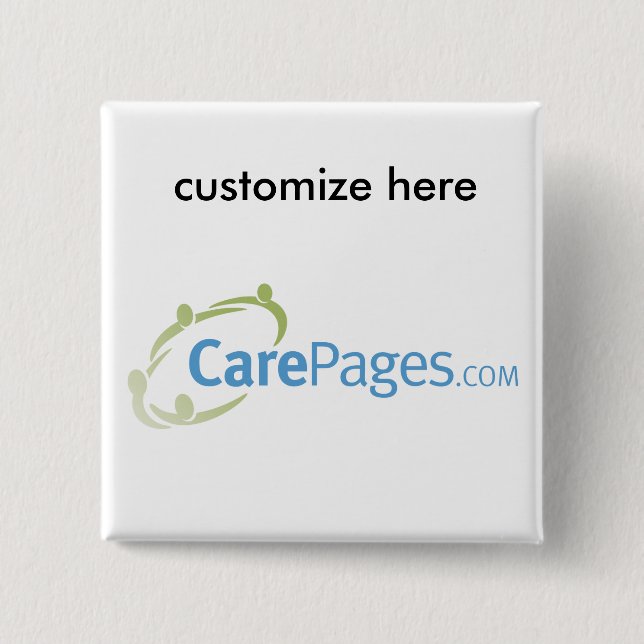 CarePages.com beställnings- logotypmagnet Knapp (Framsida)