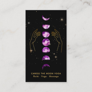 *~* Caress Måne Violet Lila Phases + Händer Star Visitkort