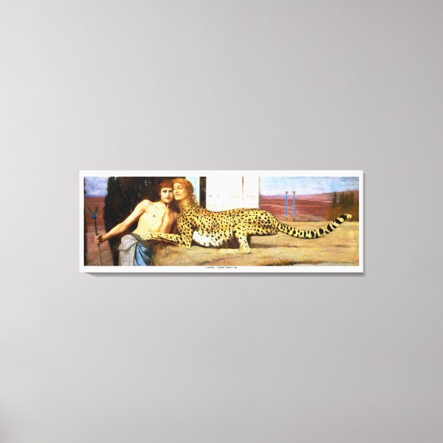 Caresses - Fernand Khnopff 1896 Canvastryck (Framsida)