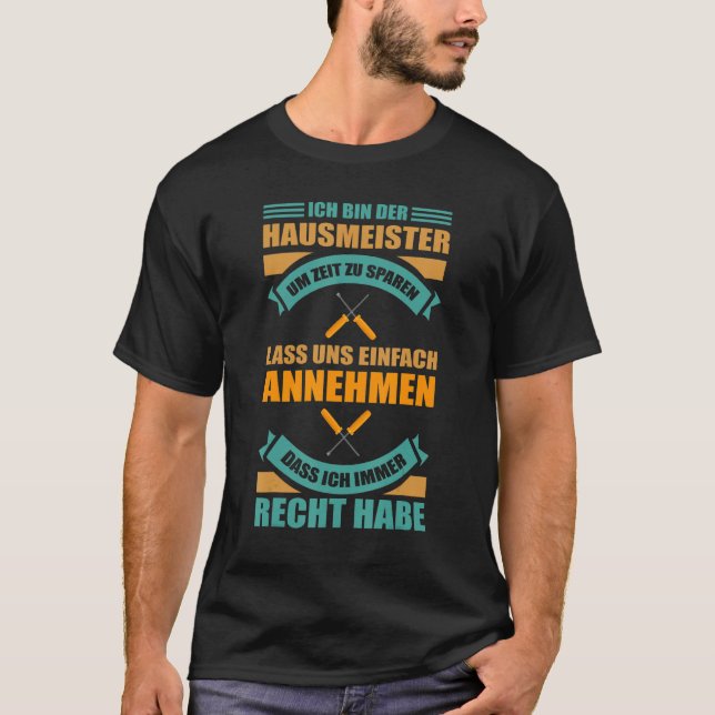 Caretaker Facility Manager  Ich bin der Janitories T Shirt (Framsida)