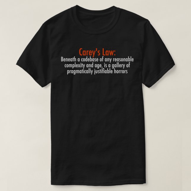 Careys Law T Shirt (Design framsida)