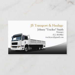 Cargo Lastbil Haulage Black Affärskort Visitkort