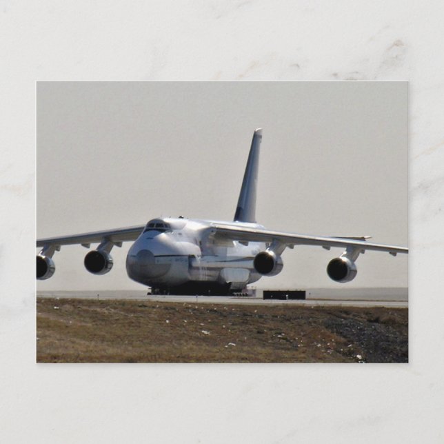 Cargolifter flygplan på flygplats vykort (Framsida)