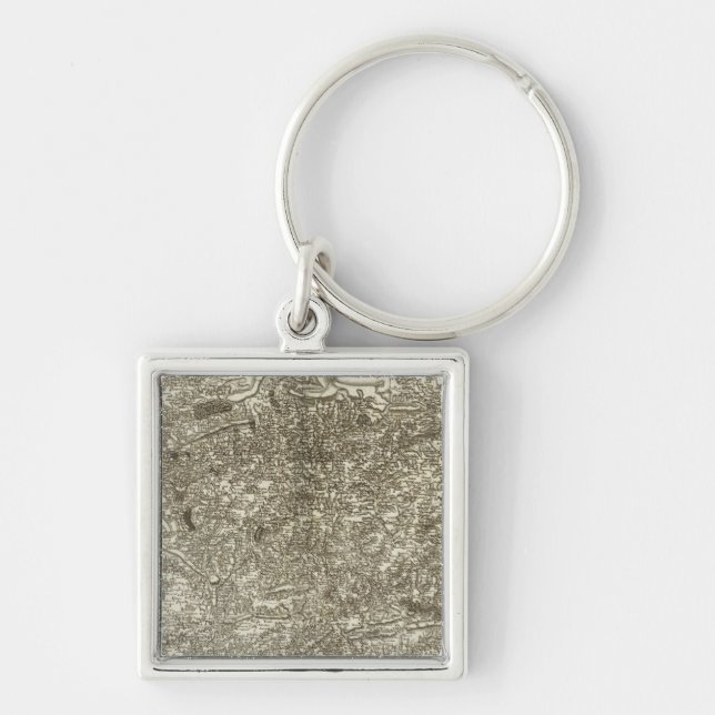 Carhaix, Brest Fyrkantig Silverfärgad Nyckelring (Framsidan)